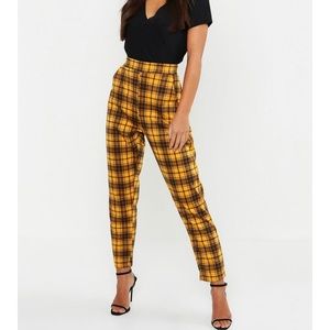 Plaid pants in petite